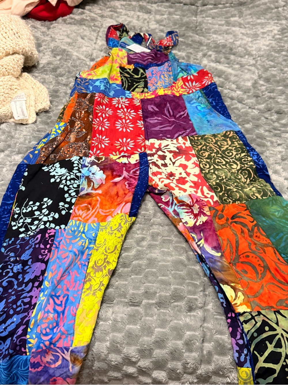 Multicolor Patchwork Halter Romper Jumpsuit